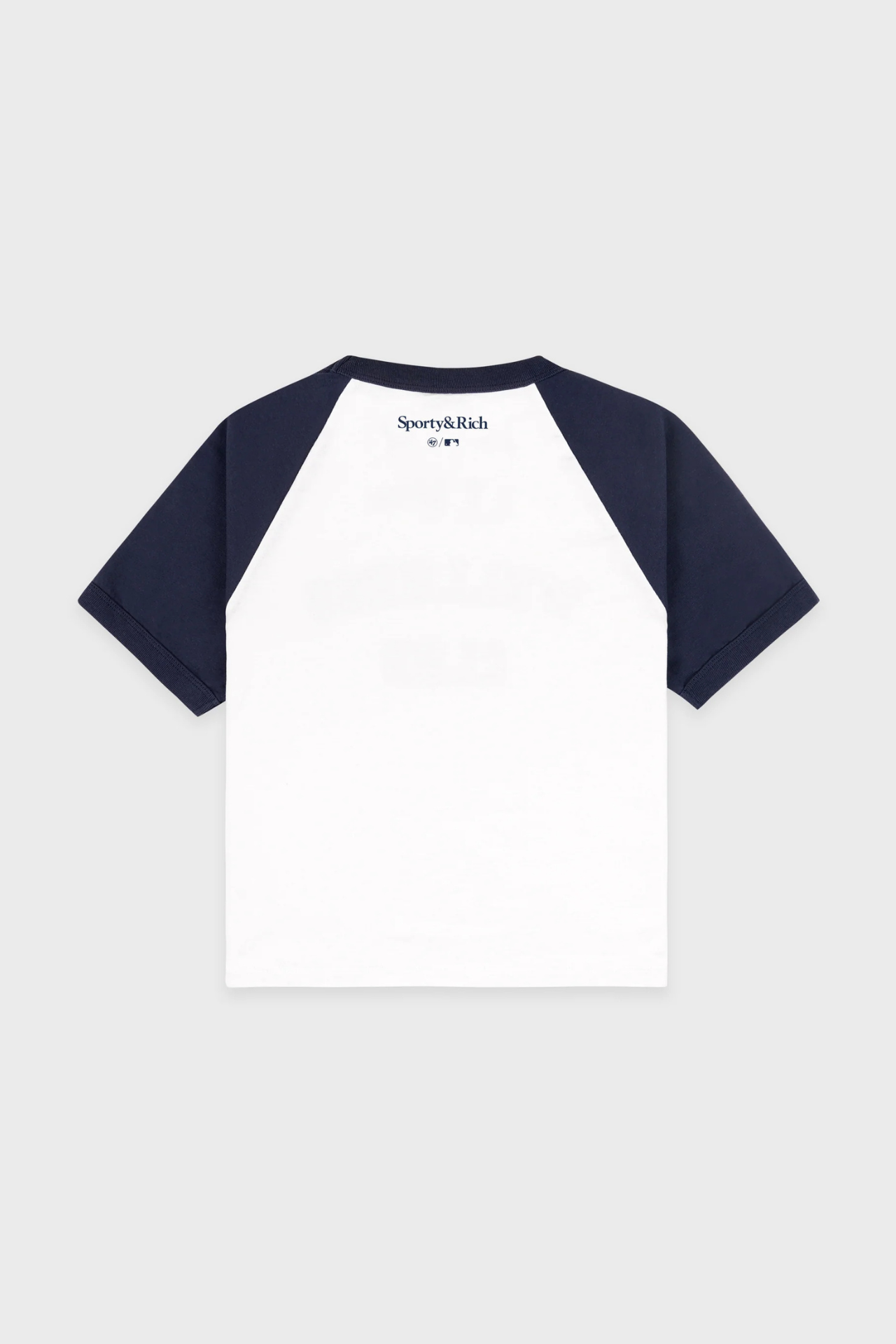 Sporty &amp; Rich Yankees Arch Baby Baseball Tee White/Dark Navy