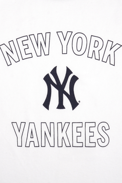 Sporty &amp; Rich Yankees Arch Baby Baseball Tee White/Dark Navy