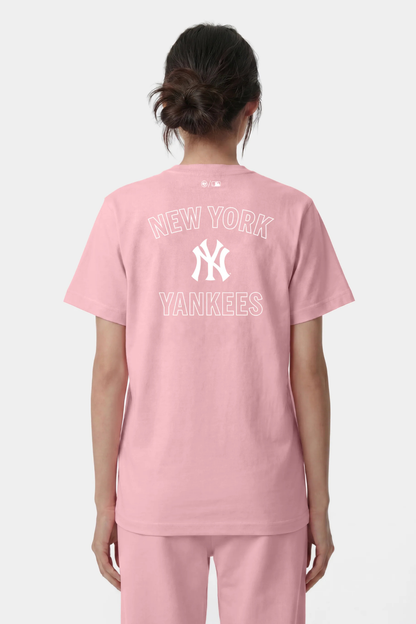 Sporty &amp; Rich Yankees Arch Tshirt Candy/White