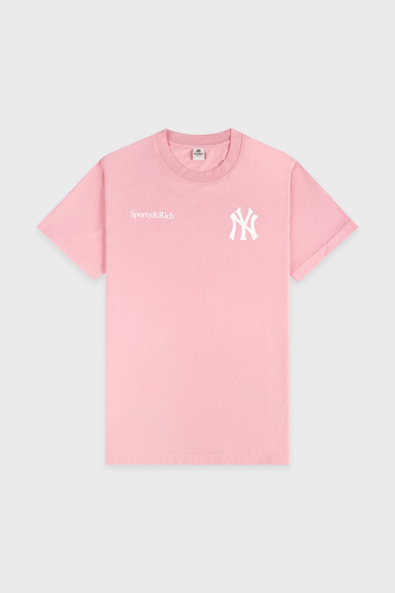 Sporty &amp; Rich Yankees Arch Tshirt Candy/White