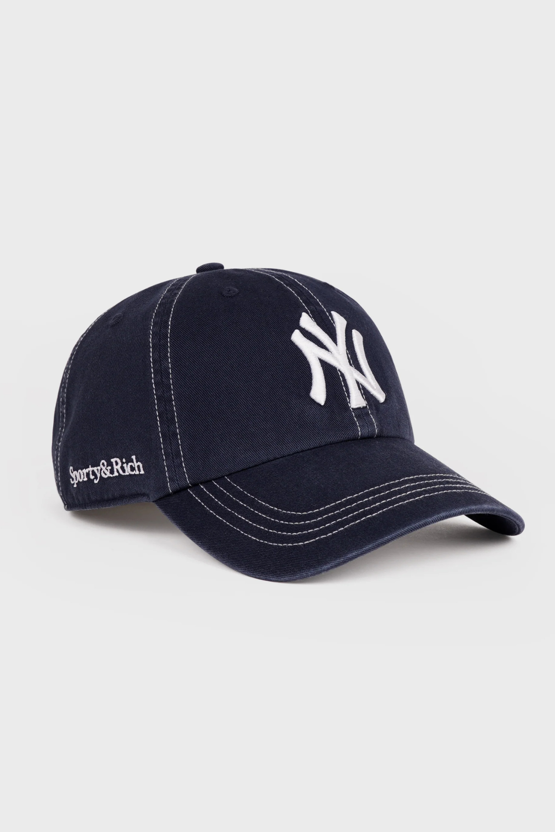 Sporty &amp; Rich Yankees Contrast Hat Dark Navy/White