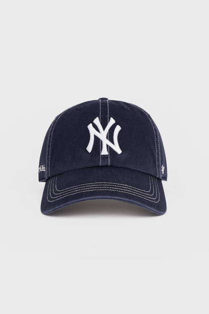 Sporty &amp; Rich Yankees Contrast Hat Dark Navy/White
