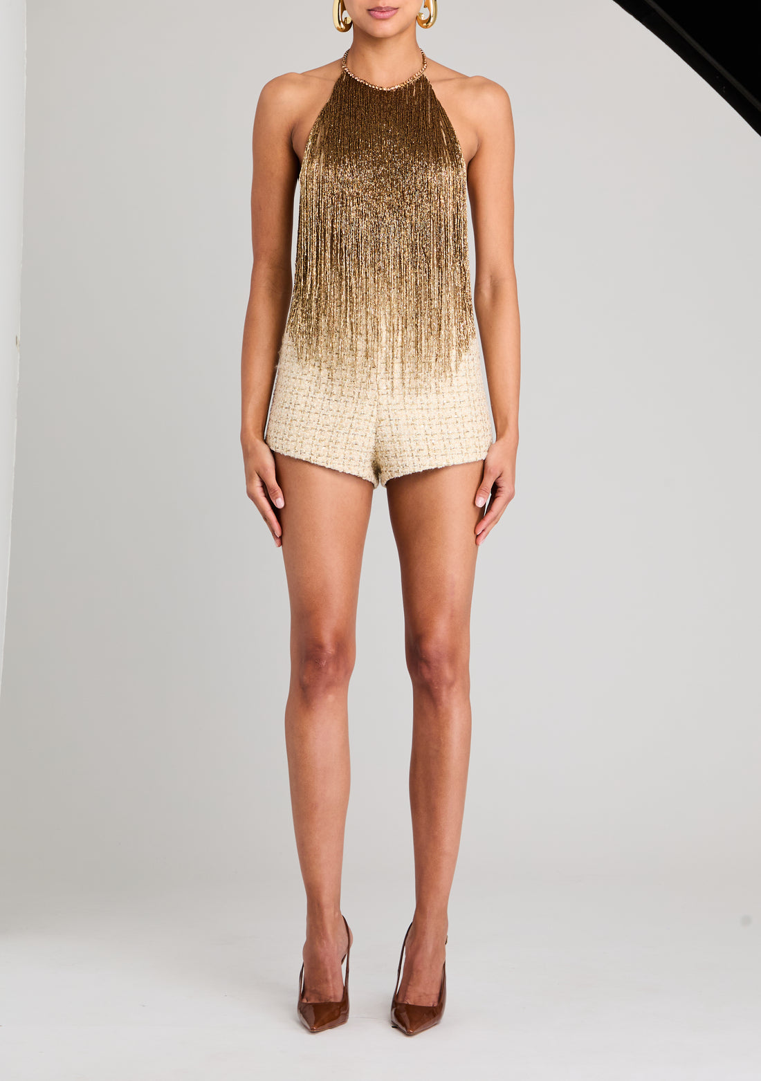 Sable Fringe Top Bronze/Gold