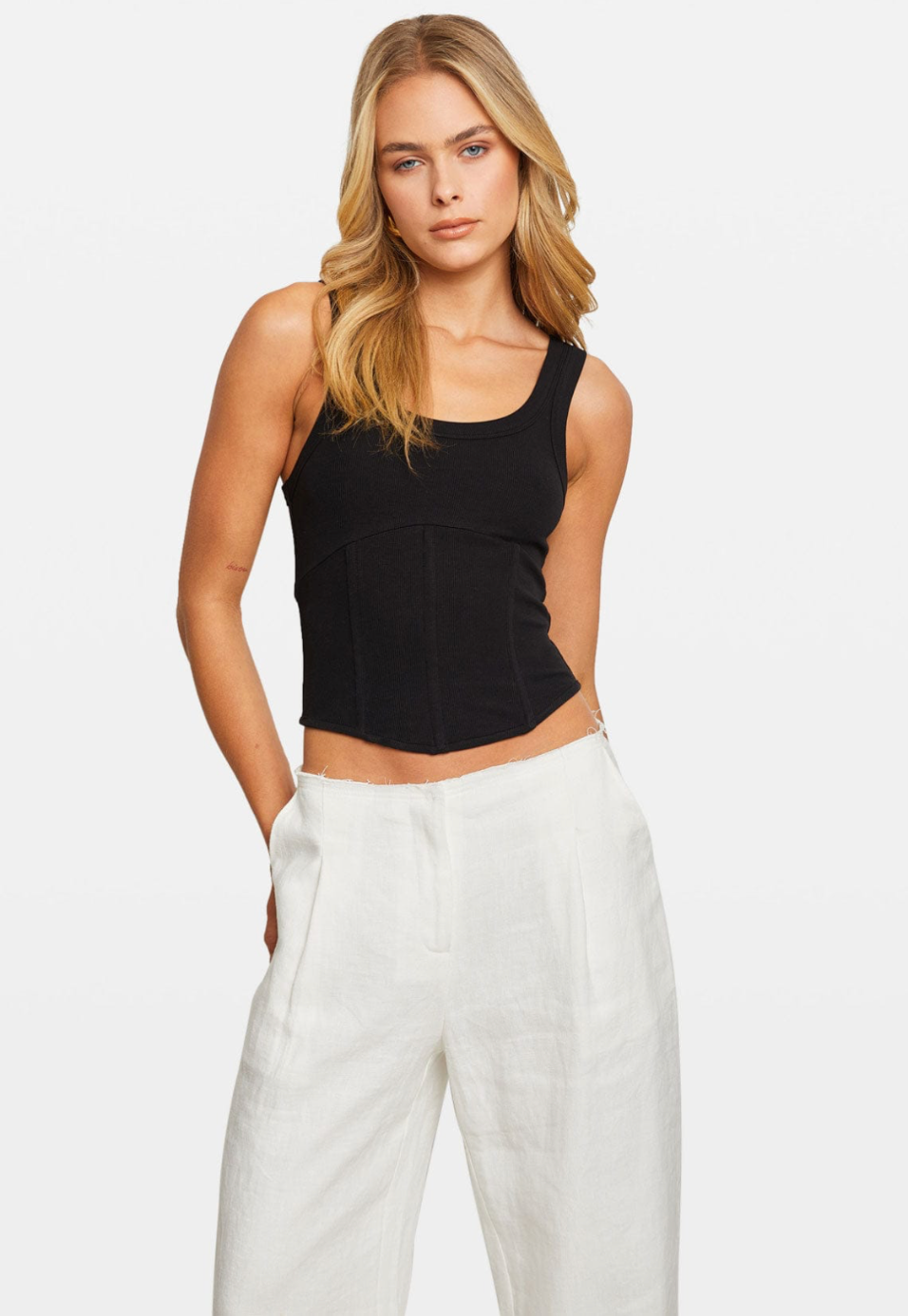 Chosen By Tuchuzy Corset Tank Black