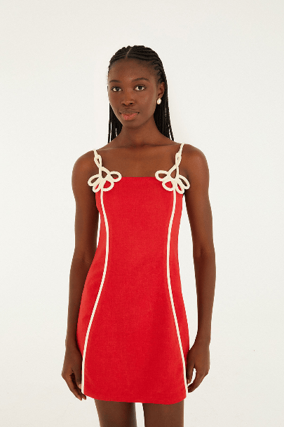Red Sleeveless Mini Dress