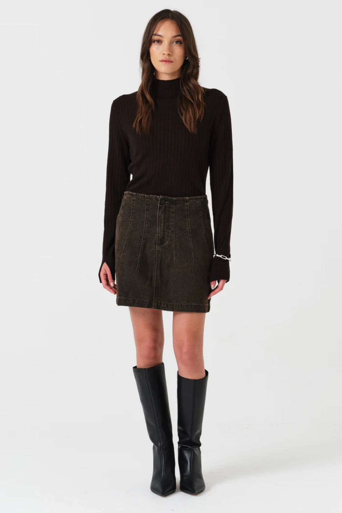 Seventy + Mochi Noah Mini Skirt Cacao