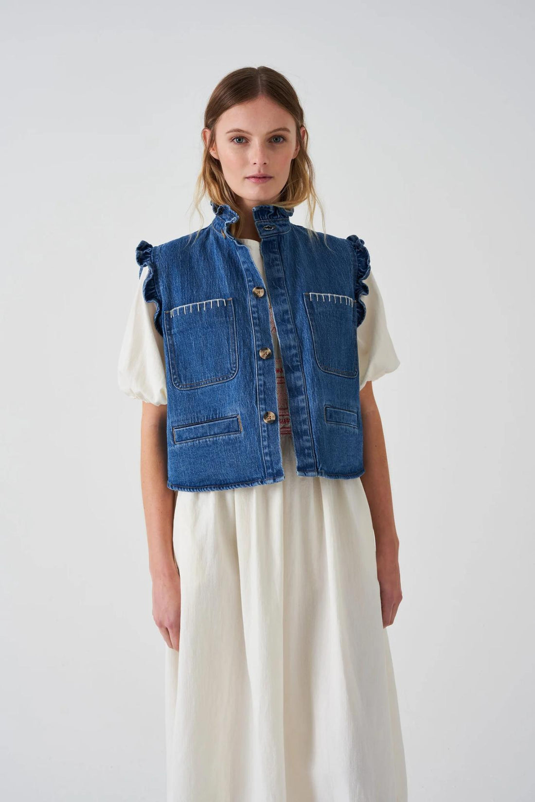 Seventy + Mochi Pablo Vest In Vintage Americana