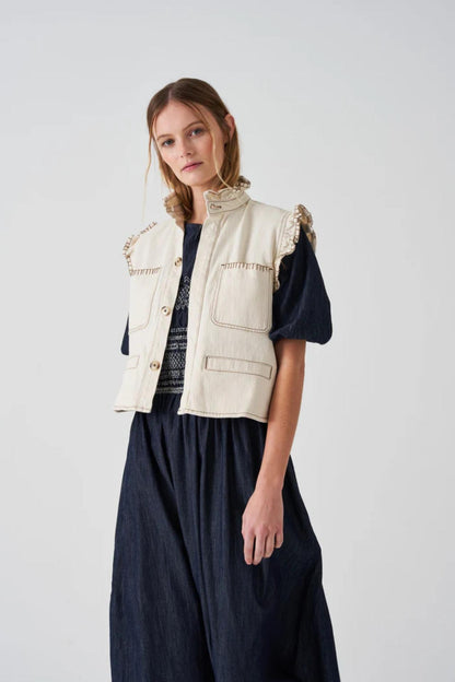 Seventy + Mochi Pablo Vest In Ecru