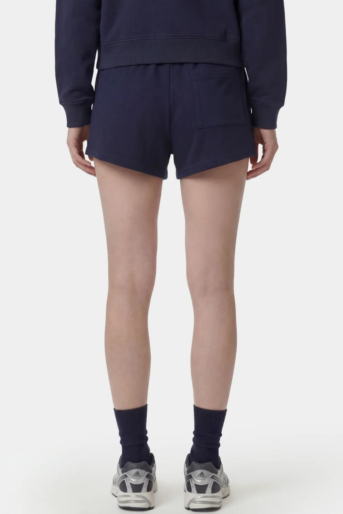 Sporty &amp; Rich NY Crest Embroidered Disco Short Dark Navy