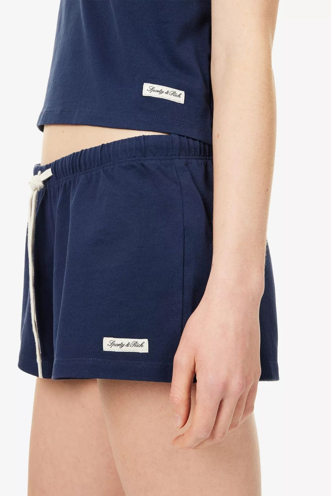 Sporty &amp; Rich Signature Logo Lounge Tank Dark Navy