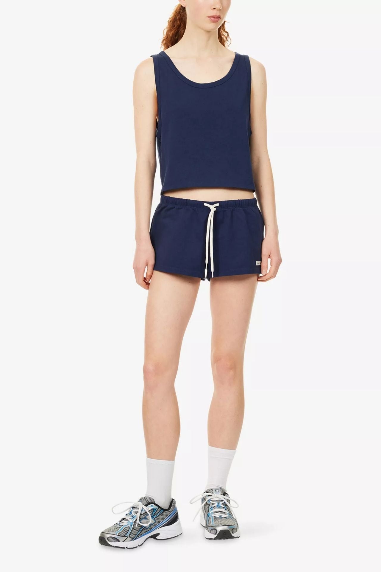 Sporty & Rich Signature Logo Lounge Tank Dark Navy