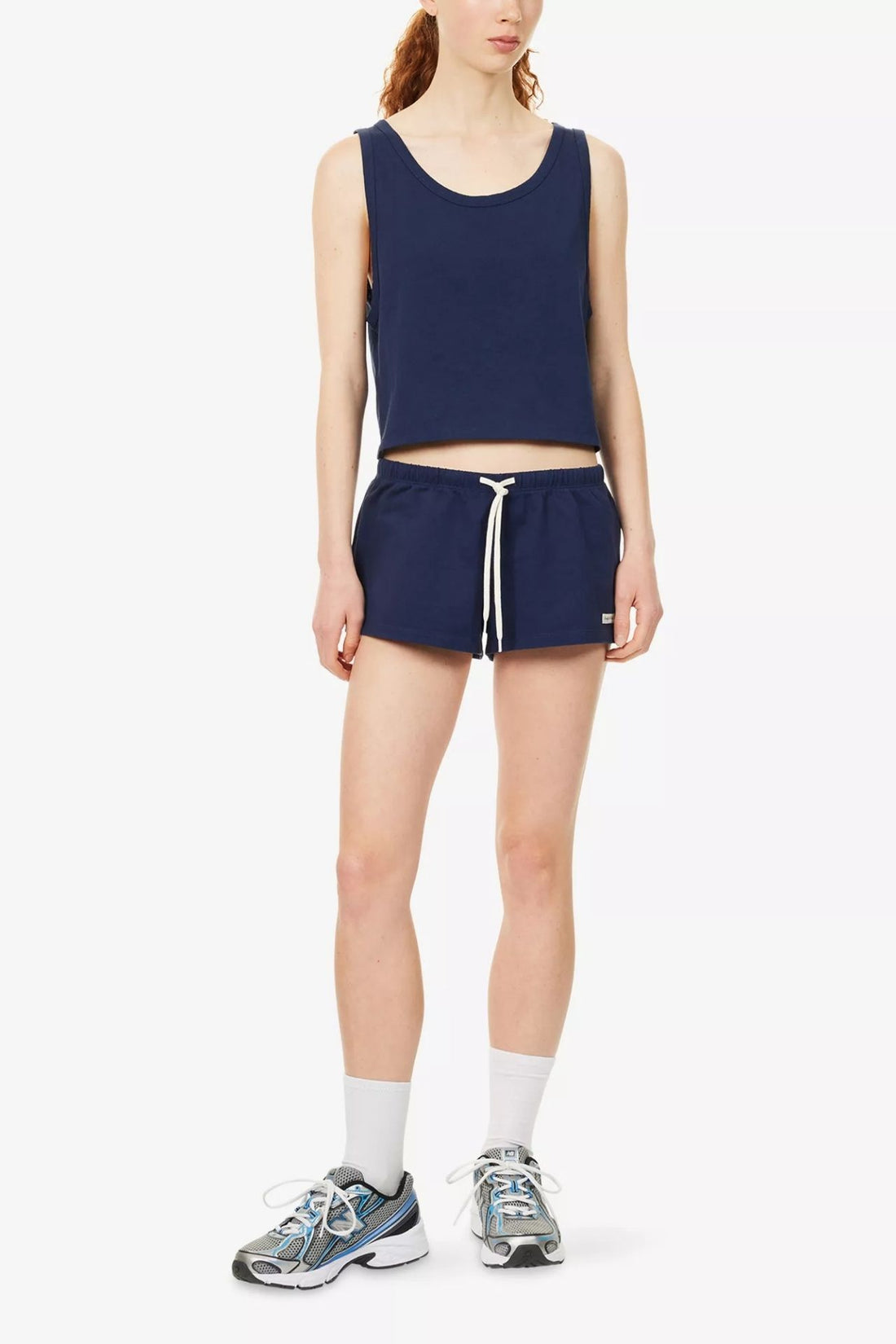 Sporty &amp; Rich Signature Logo Lounge Tank Dark Navy