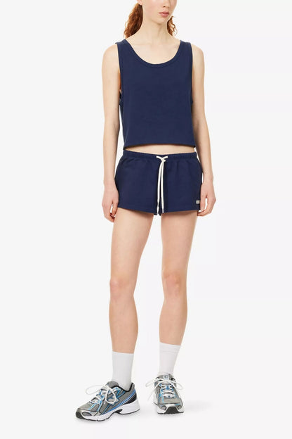 Sporty &amp; Rich Signature Logo Lounge Tank Dark Navy
