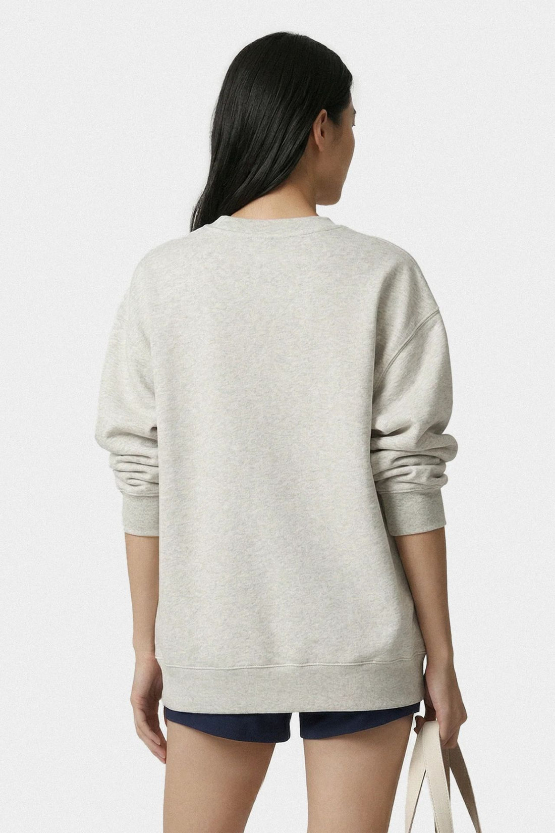 Sporty &amp; Rich Beverly Script Crewneck Heather Grey