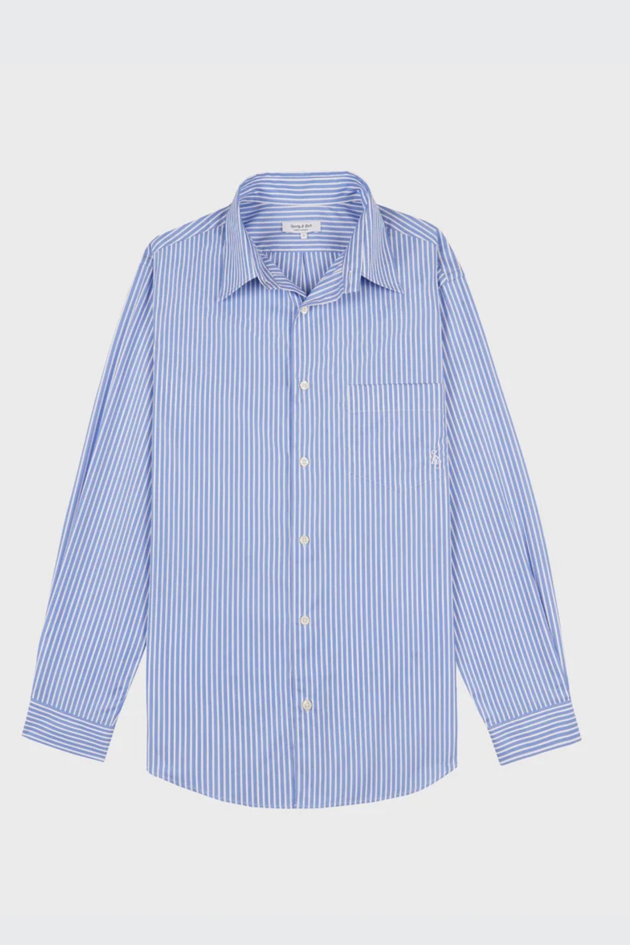Sporty &amp; Rich SRC Oversized Shirt Blue Striped