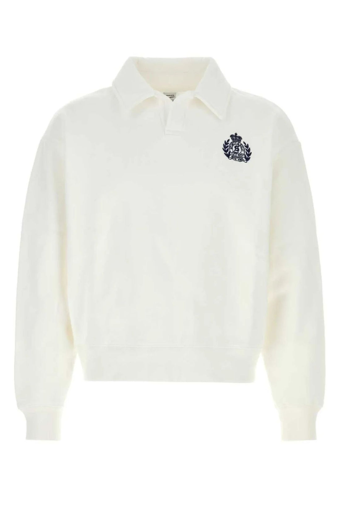Sporty &amp; Rich NY Crest Embroidered Polo White