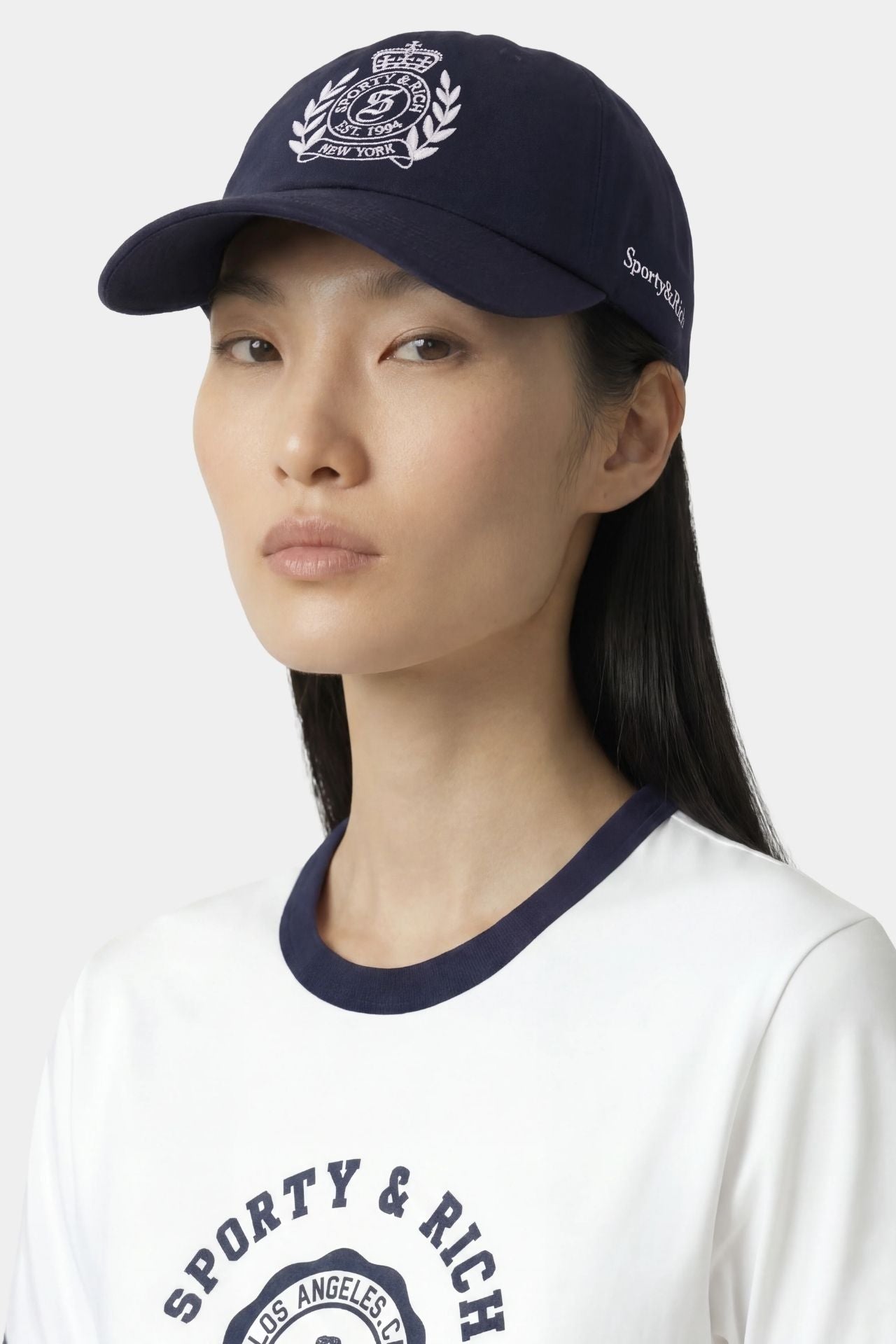 Sporty &amp; Rich NY Crest Hat Dark Navy