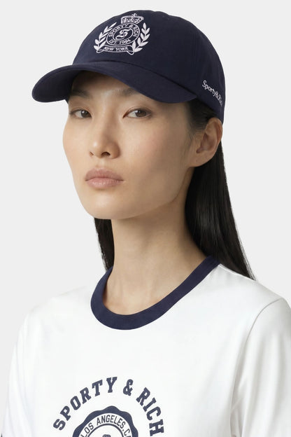 Sporty &amp; Rich NY Crest Hat Dark Navy