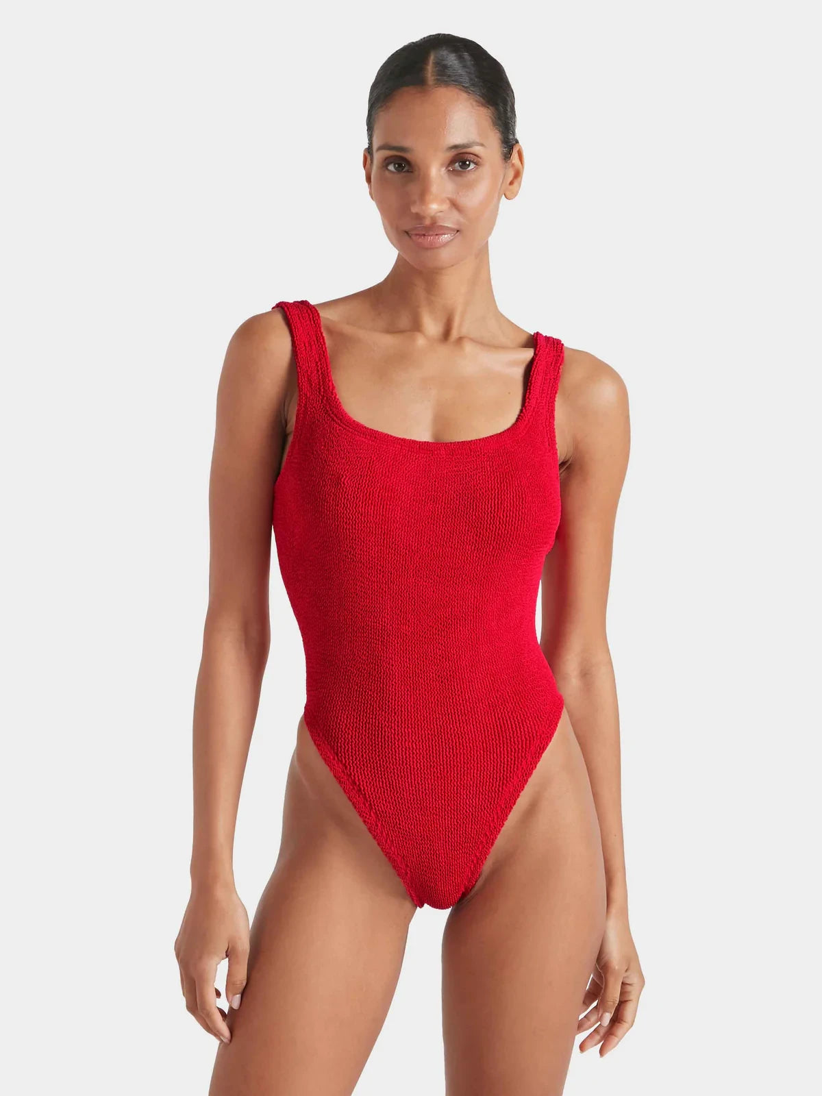 Square Neck Swim Red