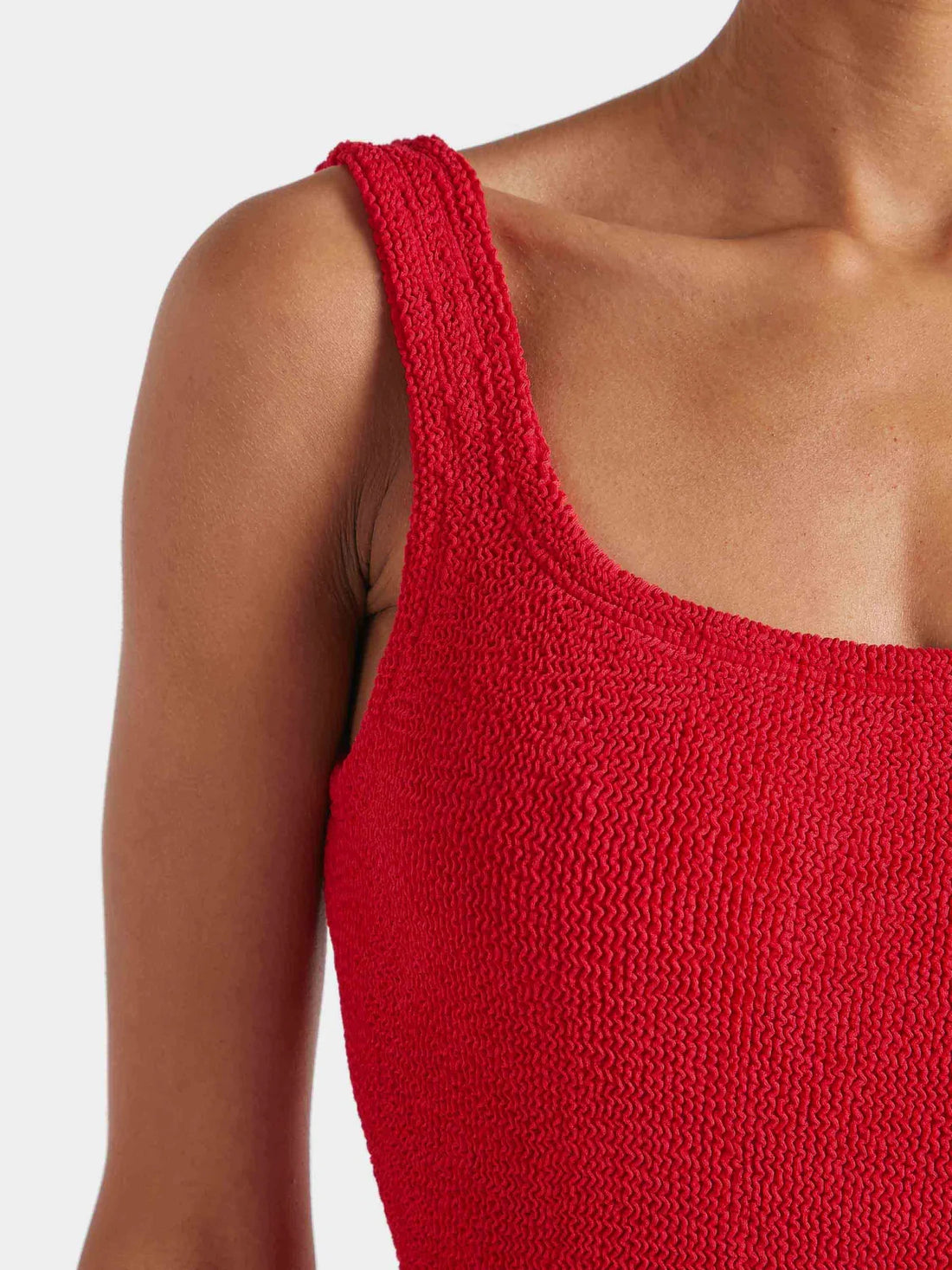 Square Neck Swim Red