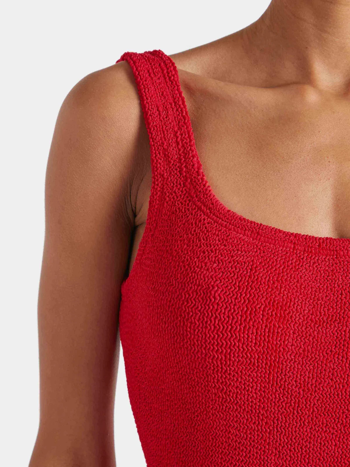 Square Neck Swim Red