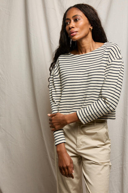 Taylor Brushed Rugby Navy Mini Stripe