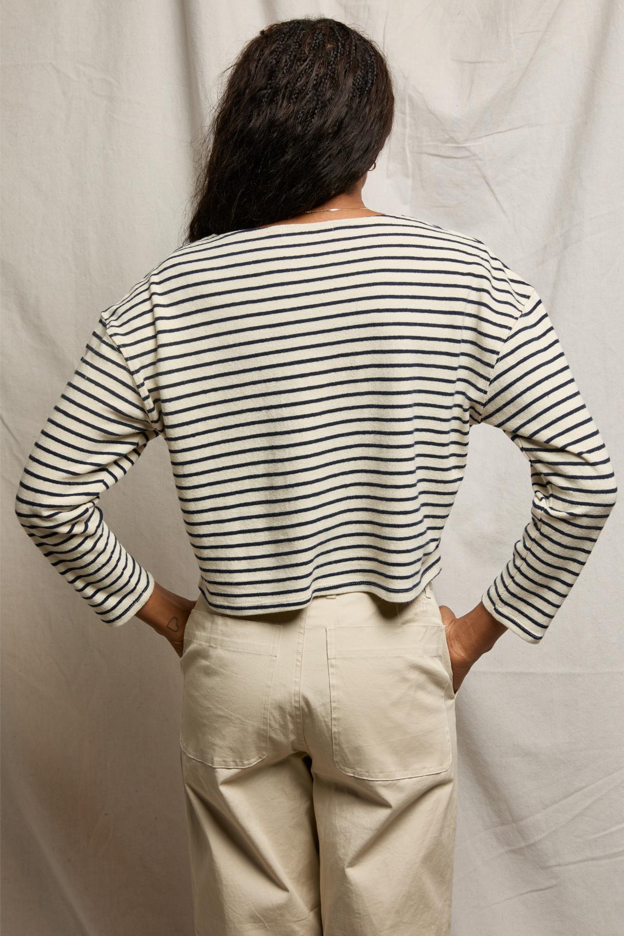 Taylor Brushed Rugby Navy Mini Stripe