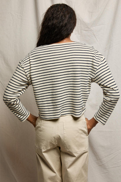 Taylor Brushed Rugby Navy Mini Stripe