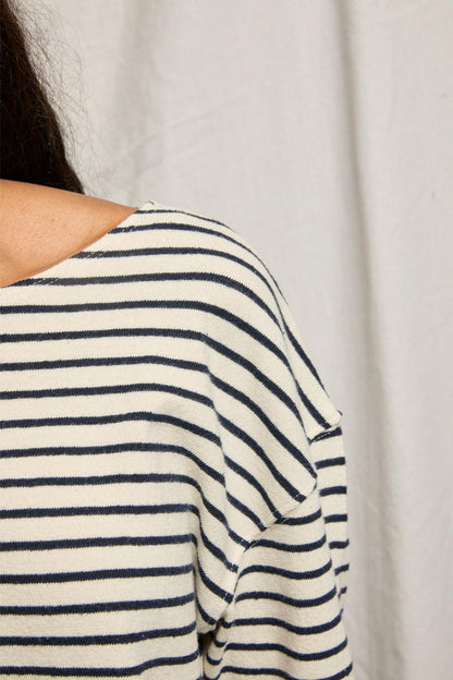 Taylor Brushed Rugby Navy Mini Stripe