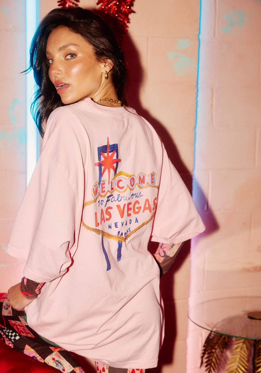 LADY LUCK TEE-PINK
