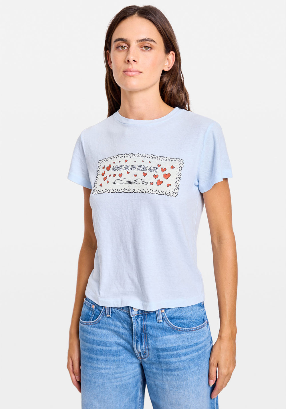 CLASSIC TEE SNOOPY LOVE BABY BLUE