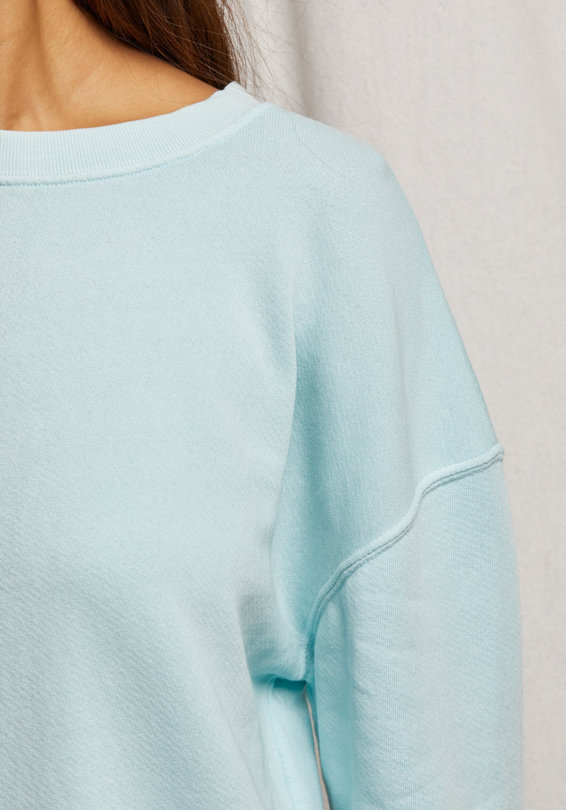 TYLER FRENCH TERRY PULLOVER ICED AQUA