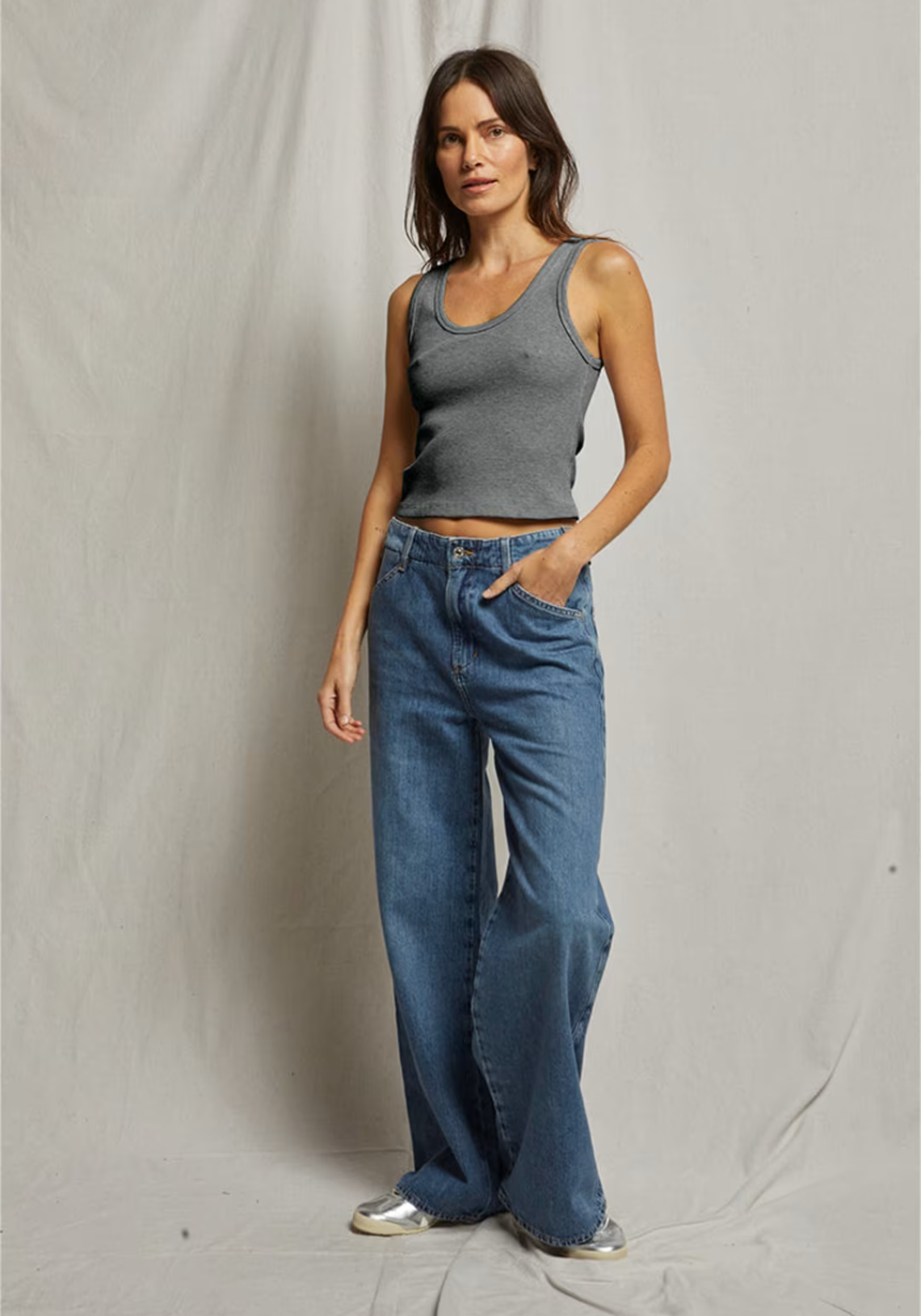 Blondie Tank Heather Grey