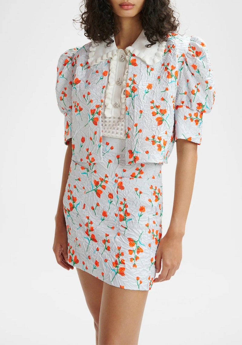 HUSAN PATCH POCKET COMBO2 MINI SKIRT NIMBUS CLOUD