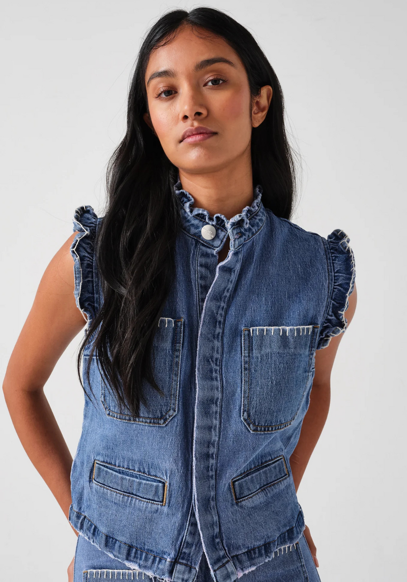 PABLO VEST OVERDYED INDIGO