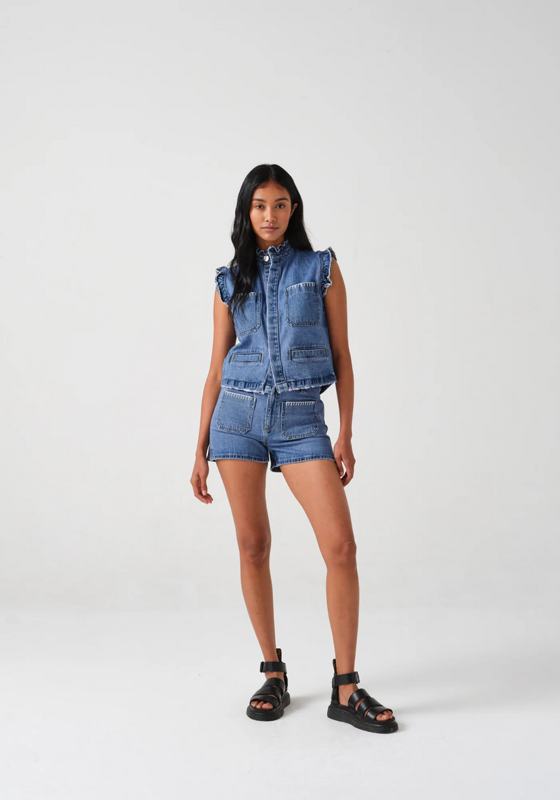 PABLO VEST OVERDYED INDIGO