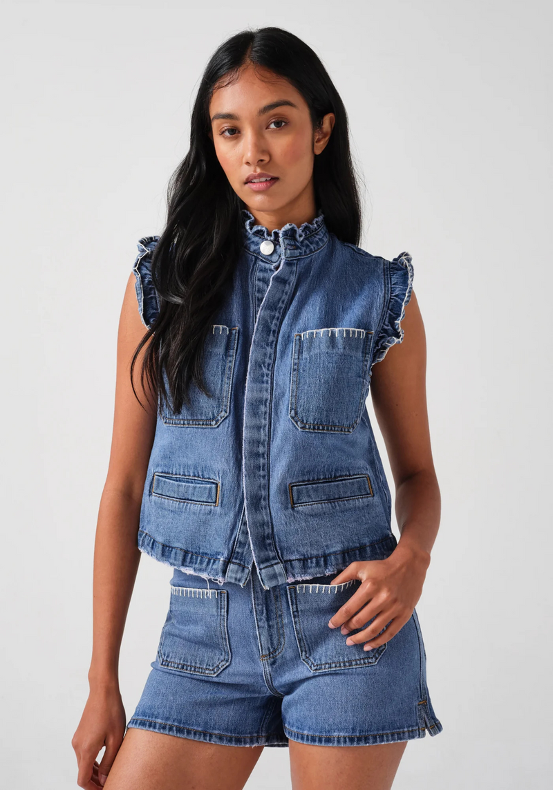 PABLO VEST OVERDYED INDIGO