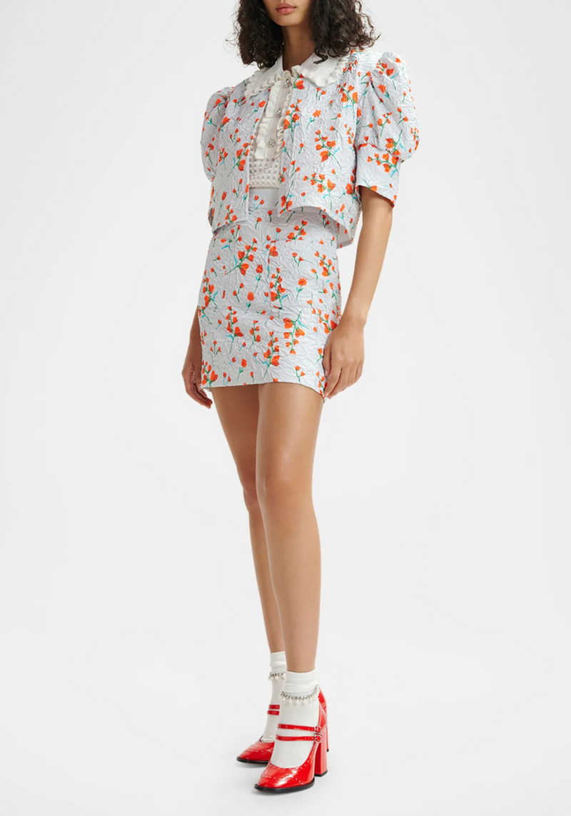 HUSAN PATCH POCKET COMBO2 MINI SKIRT NIMBUS CLOUD