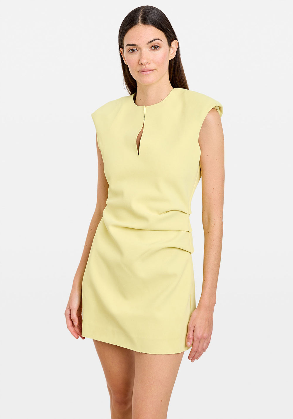 FRANKIE SLEEVELESS MINI DRESS CHARTREUSE