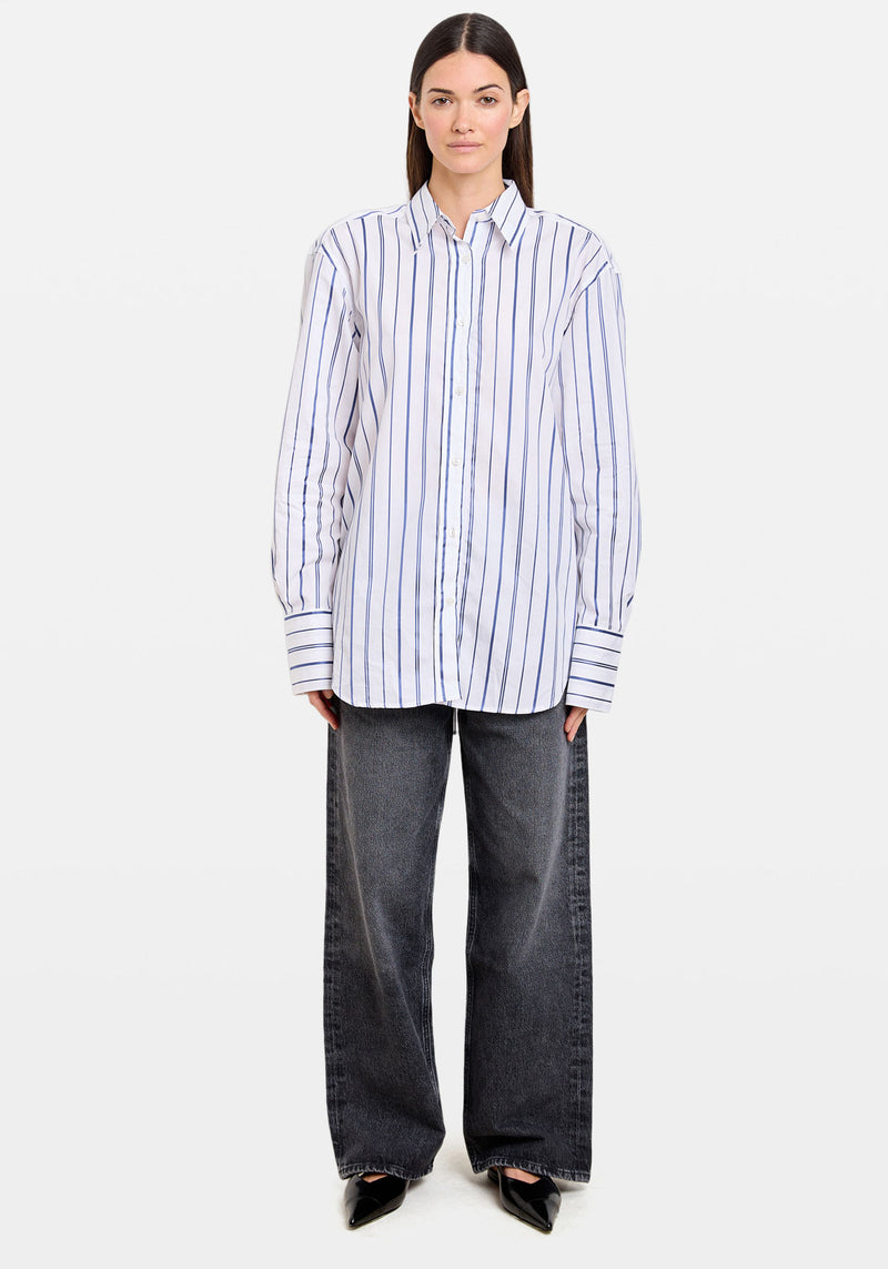 SALOVAS SHIRT TRUE NAVY STRIPE