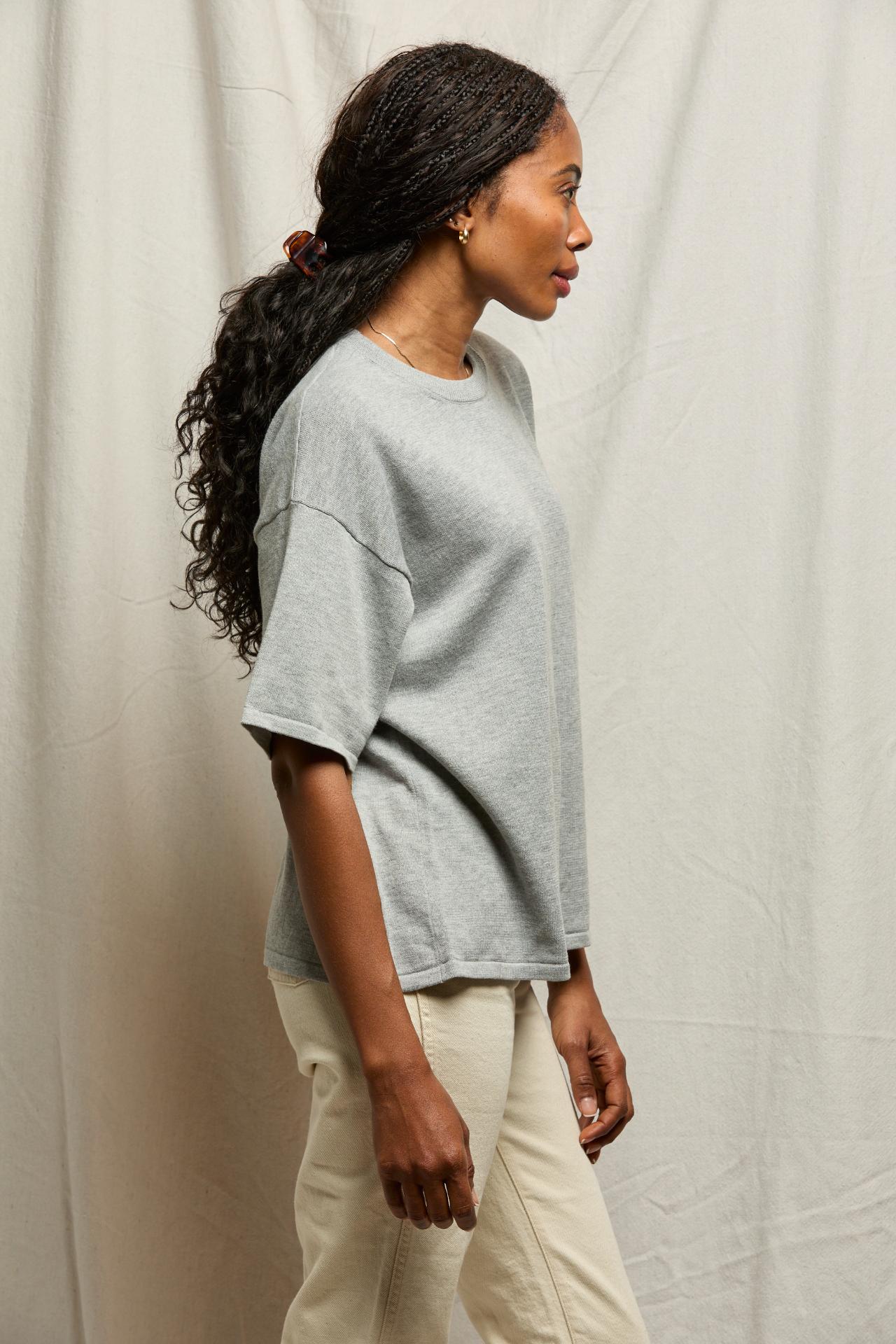 Yvonne Crewneck Tee Grey Heather