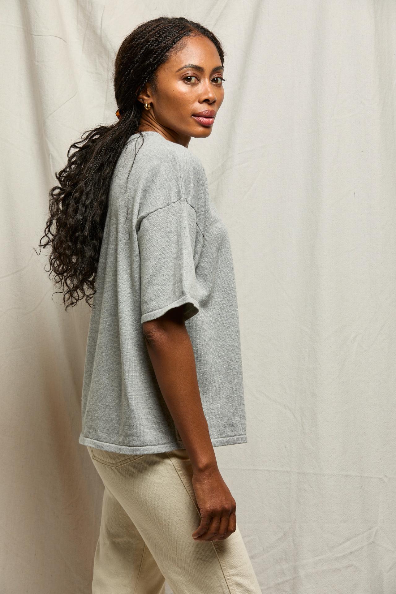 Yvonne Crewneck Tee Grey Heather