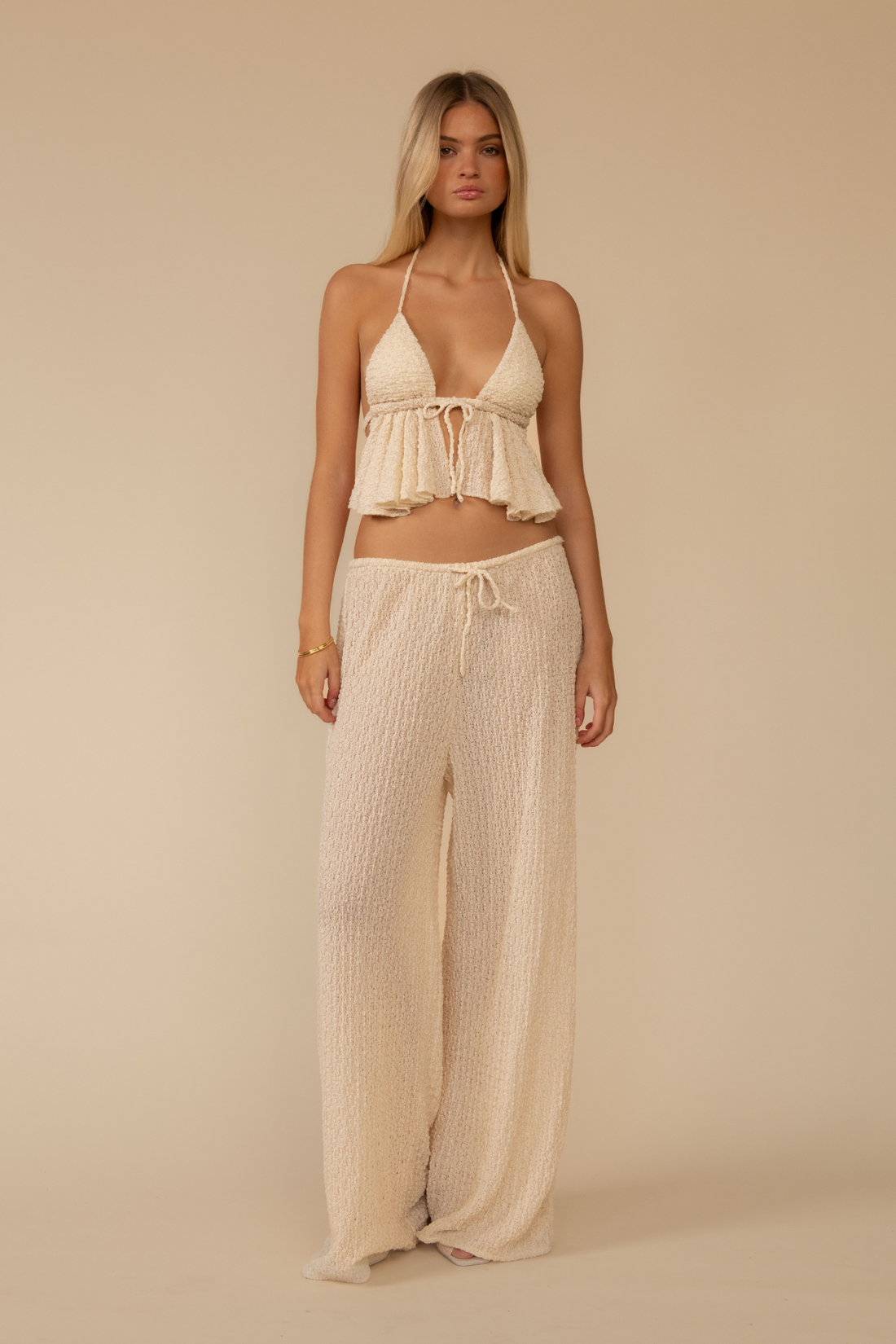 Montce Swim Drawstring Wide-Leg Pant Amalia Texture