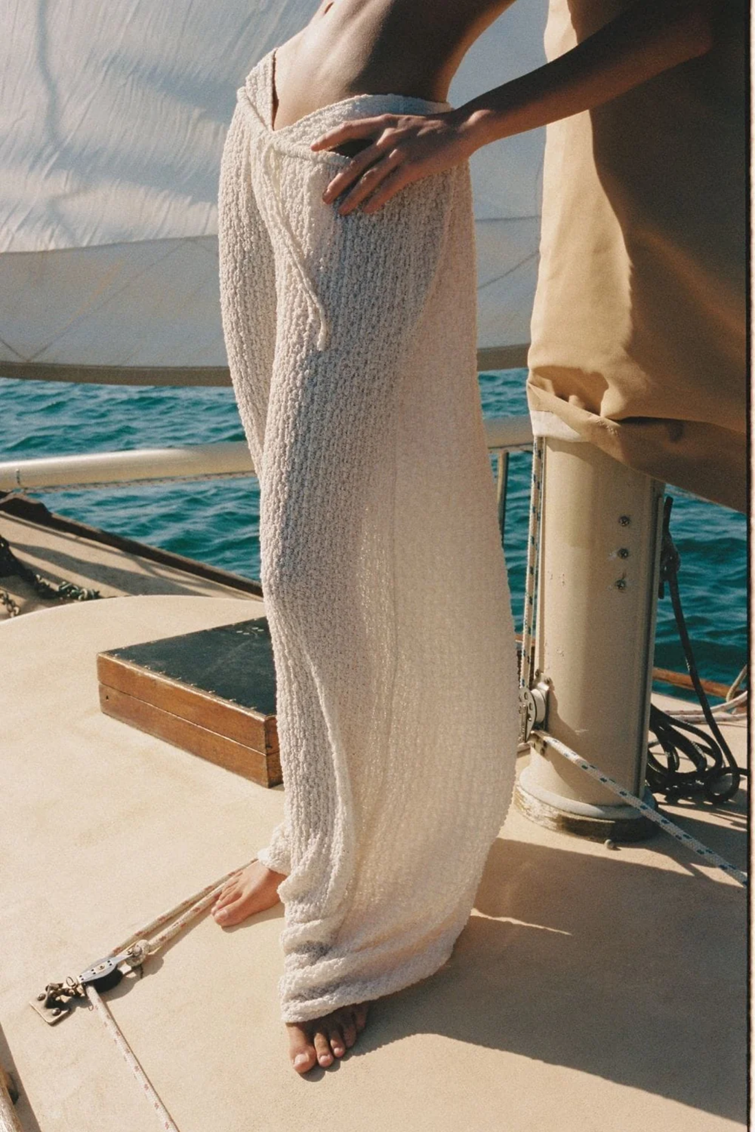 Montce Swim Drawstring Wide-Leg Pant Amalia Texture