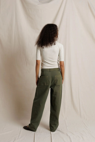 Perfect White Tee Amelia Short Sleeve Luxe Rib Oatmeal Ash