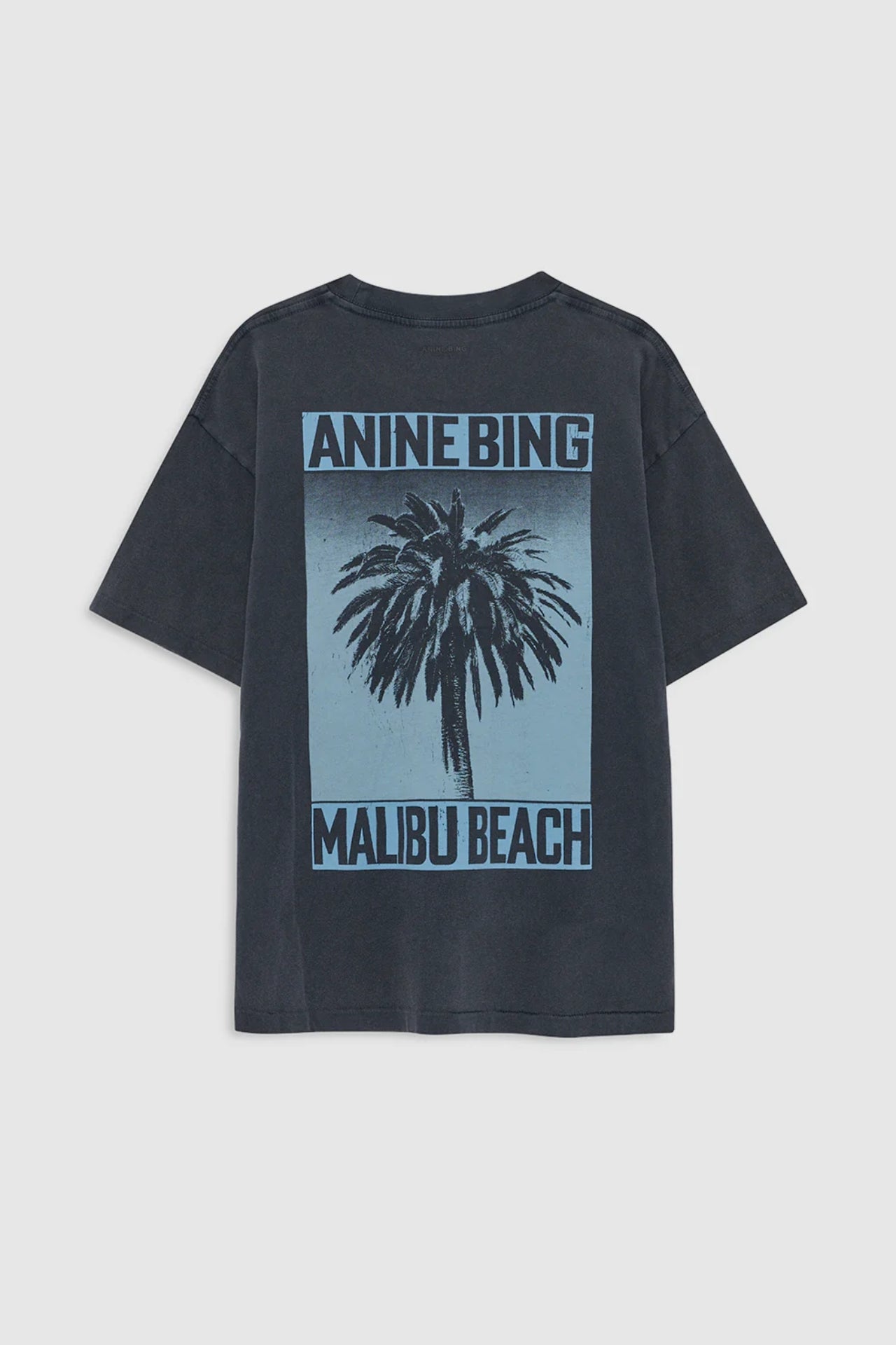 Anine Bing Cade Tee Palm Washed Black