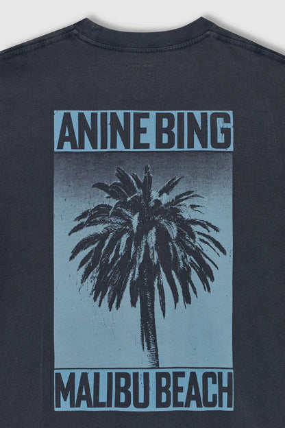 Anine Bing Cade Tee Palm Washed Black