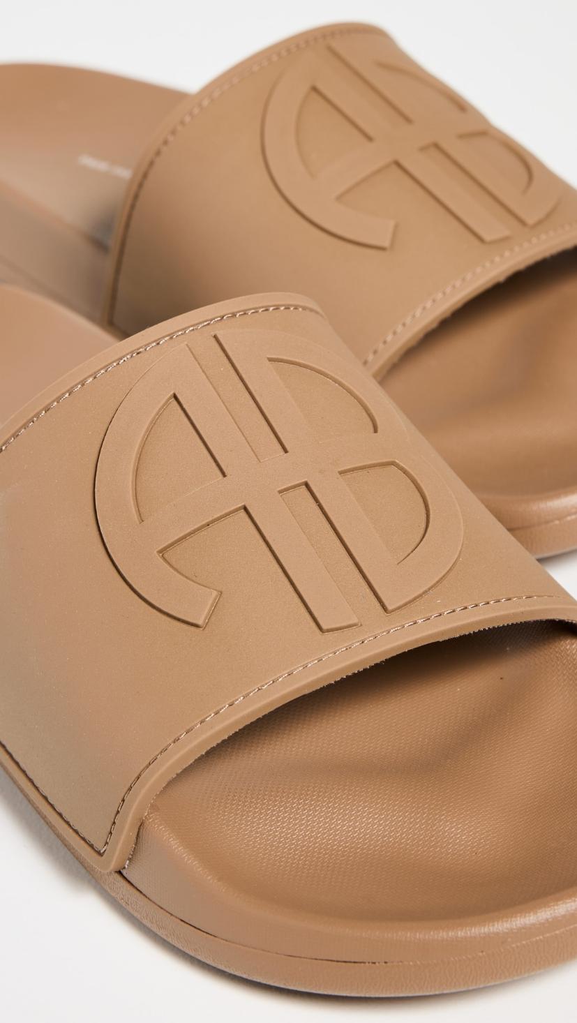 Isla Slide Camel Monogram