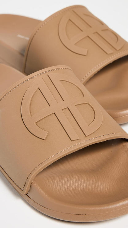 Isla Slide Camel Monogram