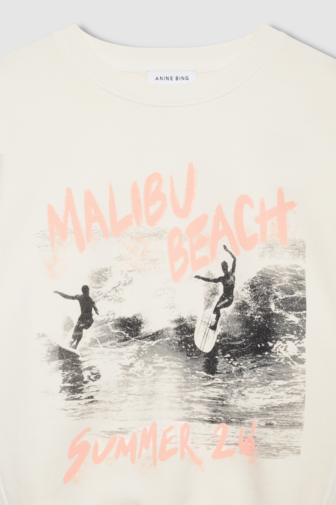 Anine Bing Shelley Tee Surfer Washed Buttercream